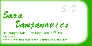 sara damjanovics business card